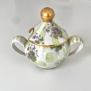 MacKenzie-Childs Sugar Bowl Sweet Pea Collection - RARE FIND!